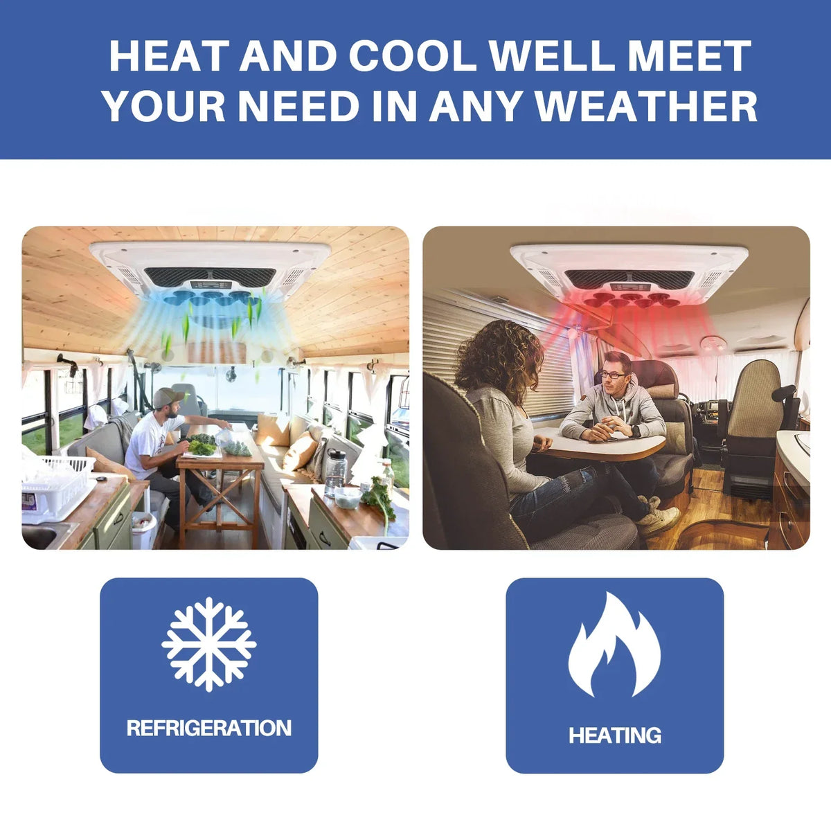Treeligo 12V 24V Rooftop Air Conditioner For Campers And Trucks