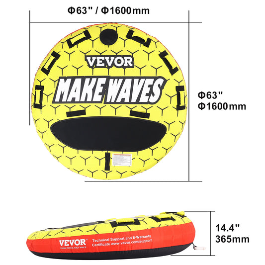 SucceBuy Premium Inflatable Towable Boat Tube For Water Sports
