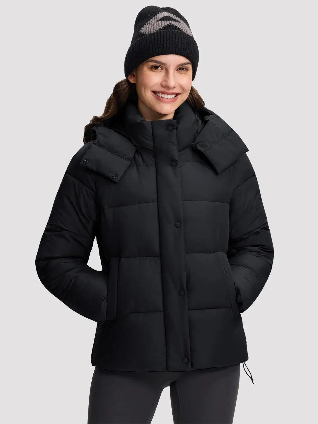 Pioneer Camp Women Hooded Quilted Puffer Jacket Winter Coat
