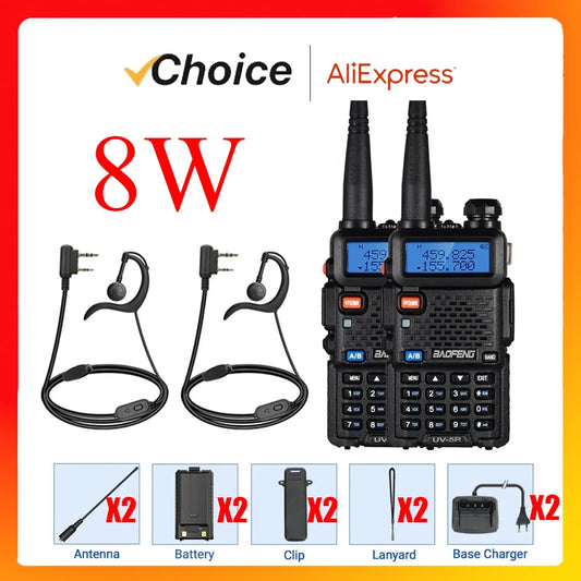 Baofeng Dual Band Handheld Two Way Radio For Outdoor Communication
