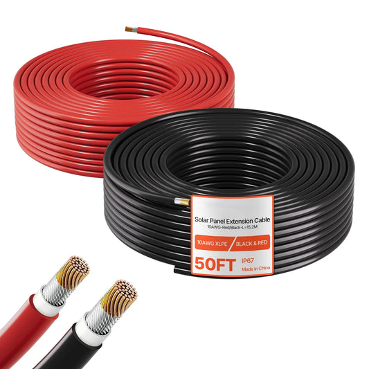 Succebuy Solar Panel Wire PV Tinned Copper Cable Kit