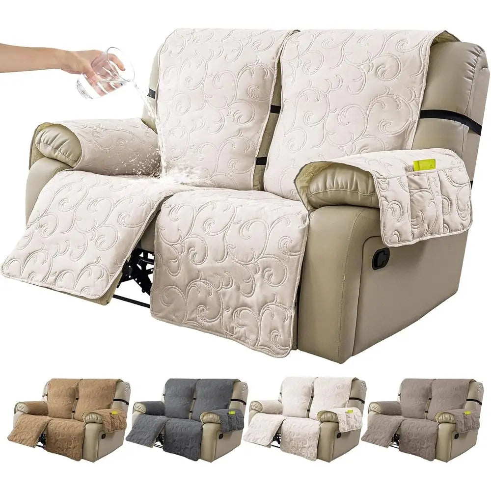 Waterproof Polyester Split Recliner Cover Four Piece Set
