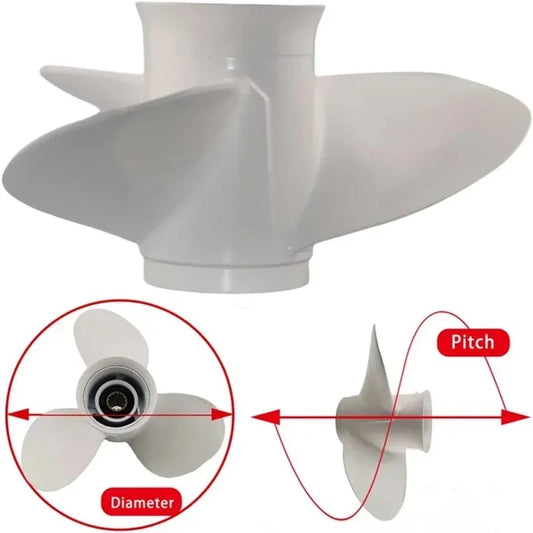 Yamaha Outboard Aluminum Boat Propeller Three Blade Replacement