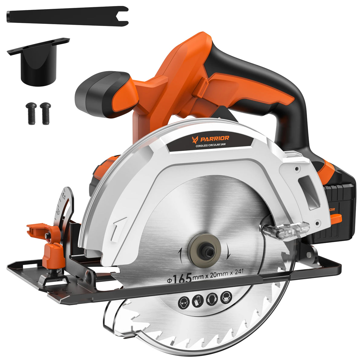 Parrior Cordless Circular Saw With Battery And Fast Charger