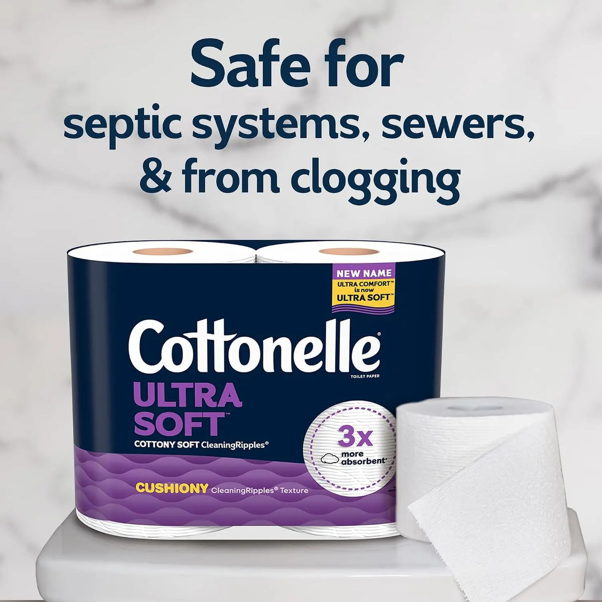 Cottonelle Ultra Soft Toilet Paper With Cushiony Cleaning Ripples
