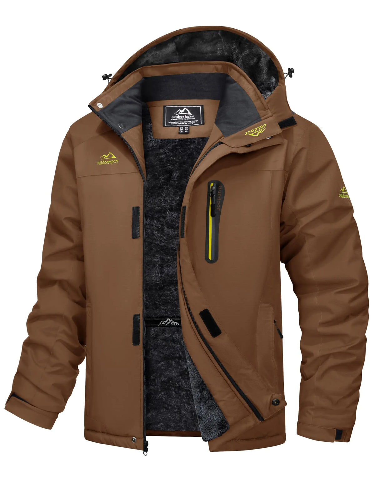 Cavva Men Waterproof Fleece Lined Winter Parka With Removable Hood