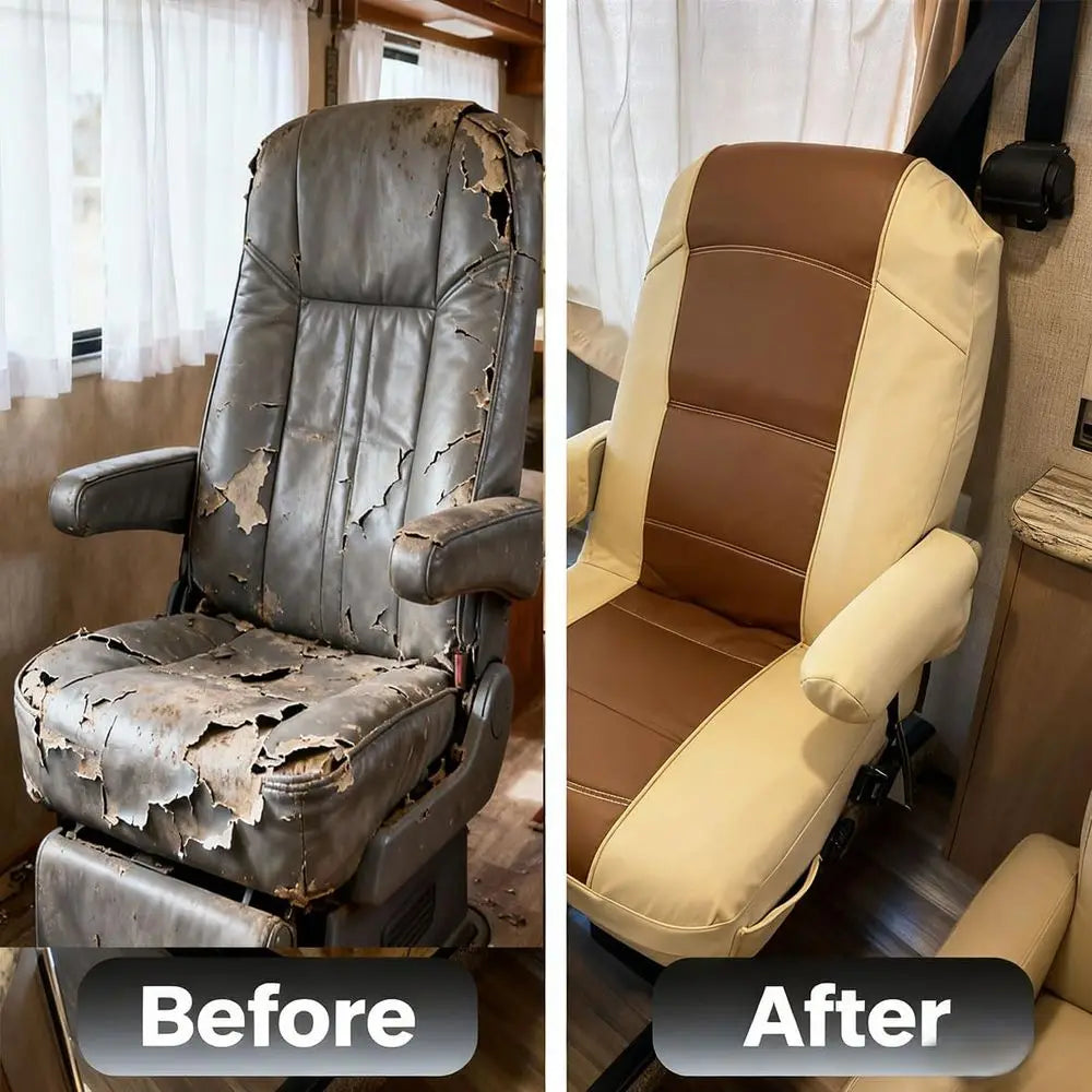 Dual Pack Waterproof RV Seat Covers For Captain Chair Motorhome