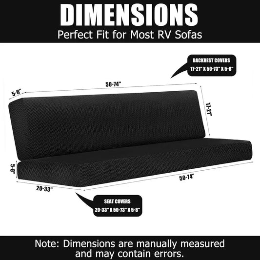2 Piece RV Jackknife Sofa Bed Stretch Slipcover Set