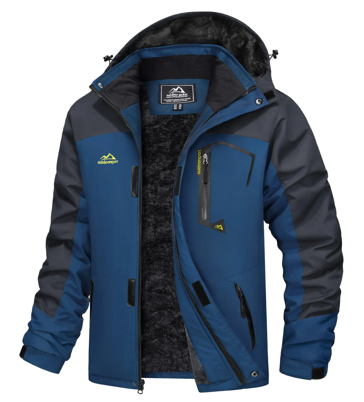 Cavva Men Fleece Lined Windproof Water Resistant Ski Jacket
