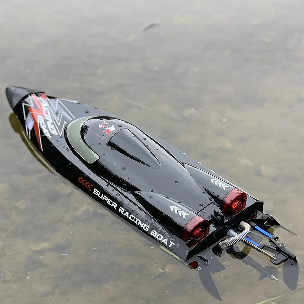 Jikefun Brushless RC Boat 55KMH Racing Speedboat With Two Batteries