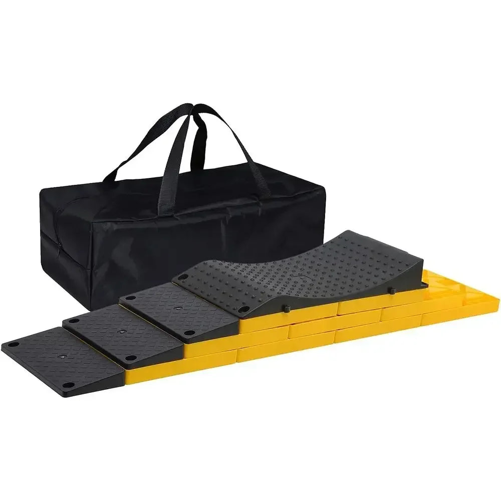 Heavy Duty RV Leveling Blocks With Ramps And Stabilizing Pads