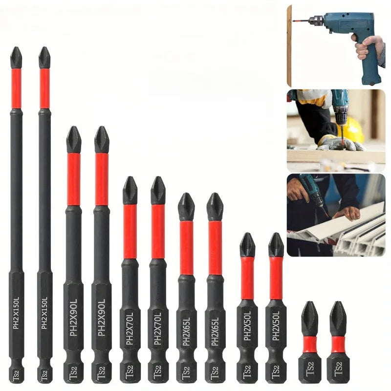 Professional 12 Piece Magnetic Alloy Steel Screwdriver Bit Set Kit