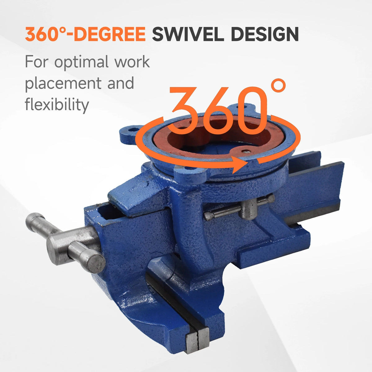 Industrial Swivel Bench Vise With Anvil And Tabletop Clamp