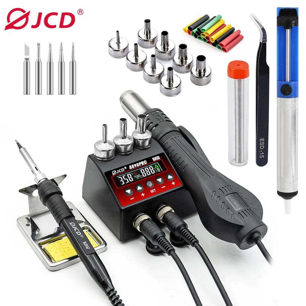 JCD 8586D Dual Display SMD Soldering Hot Air Rework Station