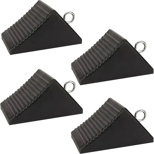 AFA Tooling Heavy Duty Rubber Wheel Chocks With Eyebolt Handles