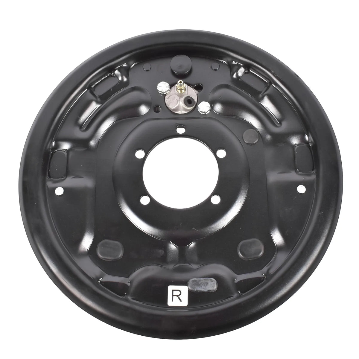 AP02 12" Hydraulic Brake Backing Plate Passenger Side 5-Bolt 7,000 lb Trailer Axle