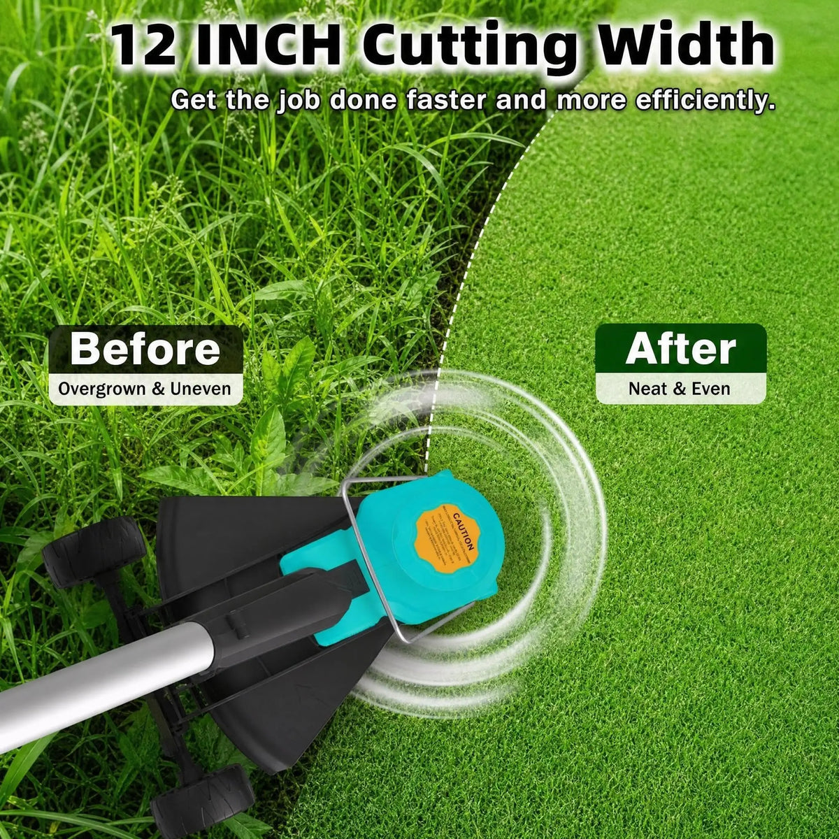 Hismiss 20V Cordless String Trimmer Brushless Motor And Dual Batteries