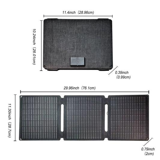 Jingyangpv ETFE Portable Folding Solar Panel USB Type C Charging