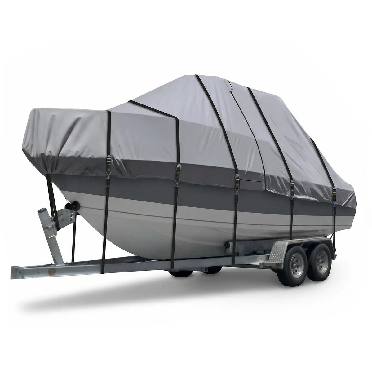 TTop Boat Cover With Motor Protection And Adjustable Straps