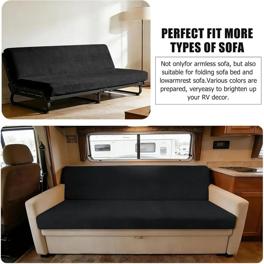 2 Piece RV Jackknife Sofa Bed Stretch Slipcover Set