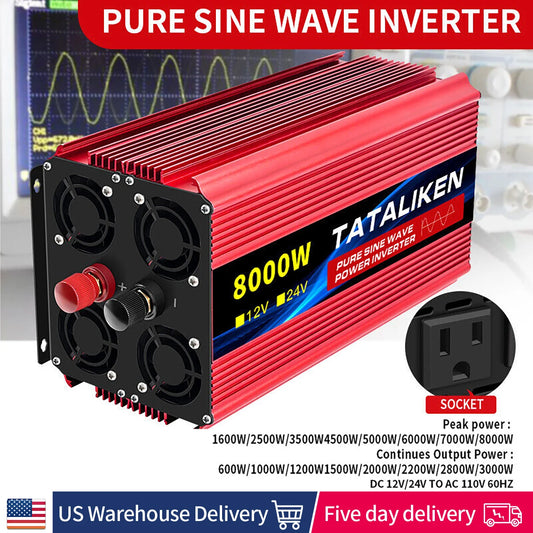 Tataliken Pure Sine Wave Portable DC To AC Power Inverter