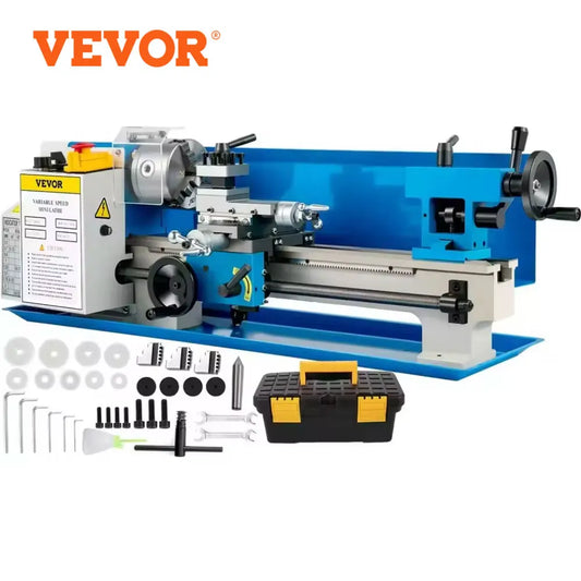 Sihao Mini Metal Lathe Variable Speed Benchtop Precision Machining Tool