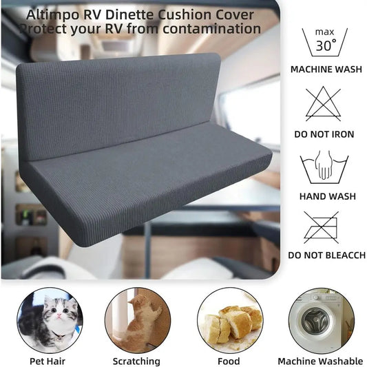 Premium Washable Stretchable RV Dinette Cushion Covers Set