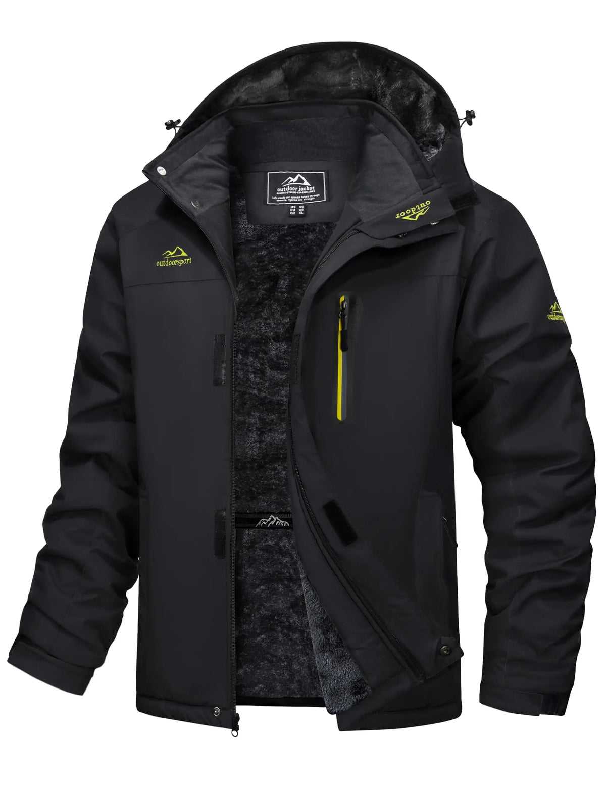 Cavva Men Waterproof Fleece Lined Winter Parka With Removable Hood