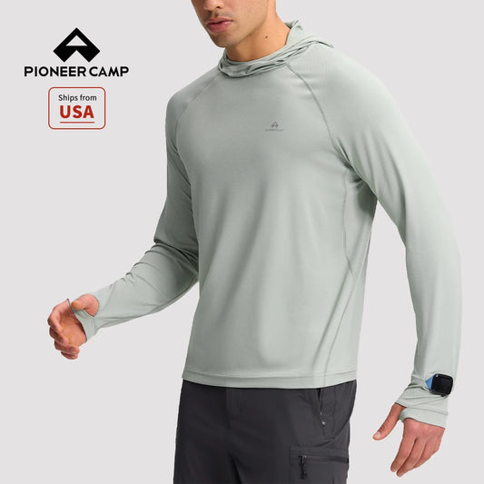 Pioneer Camp Men Sun Hoodie UPF 50 Quick Dry Shirt Fishing Hiking