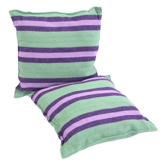 Outdoor Hanging Rope Chair With Two Soft Pillows Garden Patio
