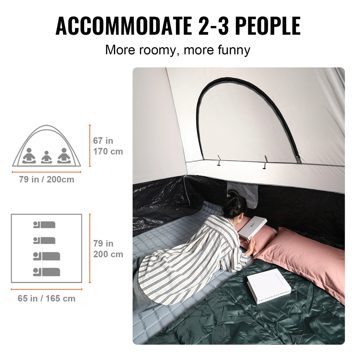 Waterproof Pickup Truck Bed Tent Double Layer Outdoor Canopy