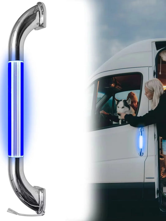 LED Stainless Steel Safety Handrail With Ambient Lighting For RV