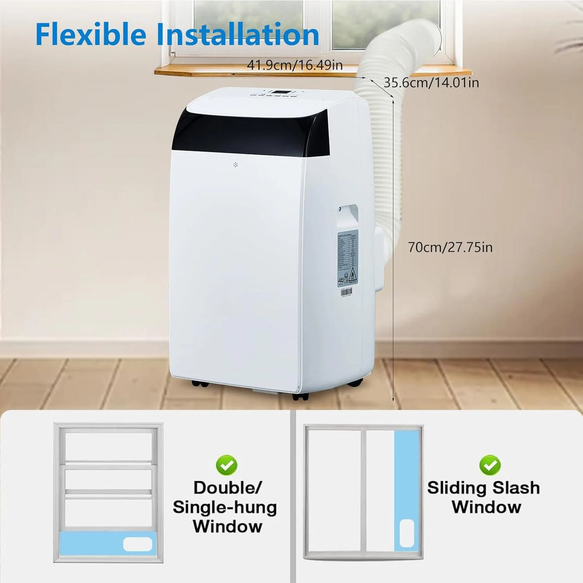 Adoolla Portable 14000 BTU Air Conditioner 3IN1 Cooling Fan Dehumidifier