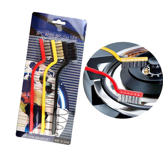 Nylon And Steel Wire Long Handle Kitchen Cleaning Brush Set