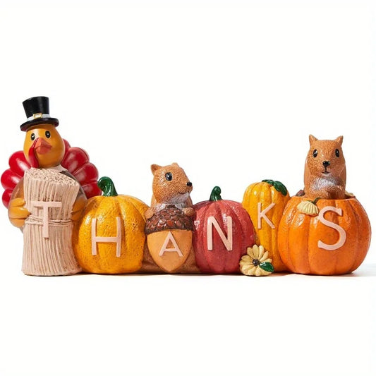 Joyfy Thanksgiving Pumpkin Turkey Tabletop Centerpiece Set