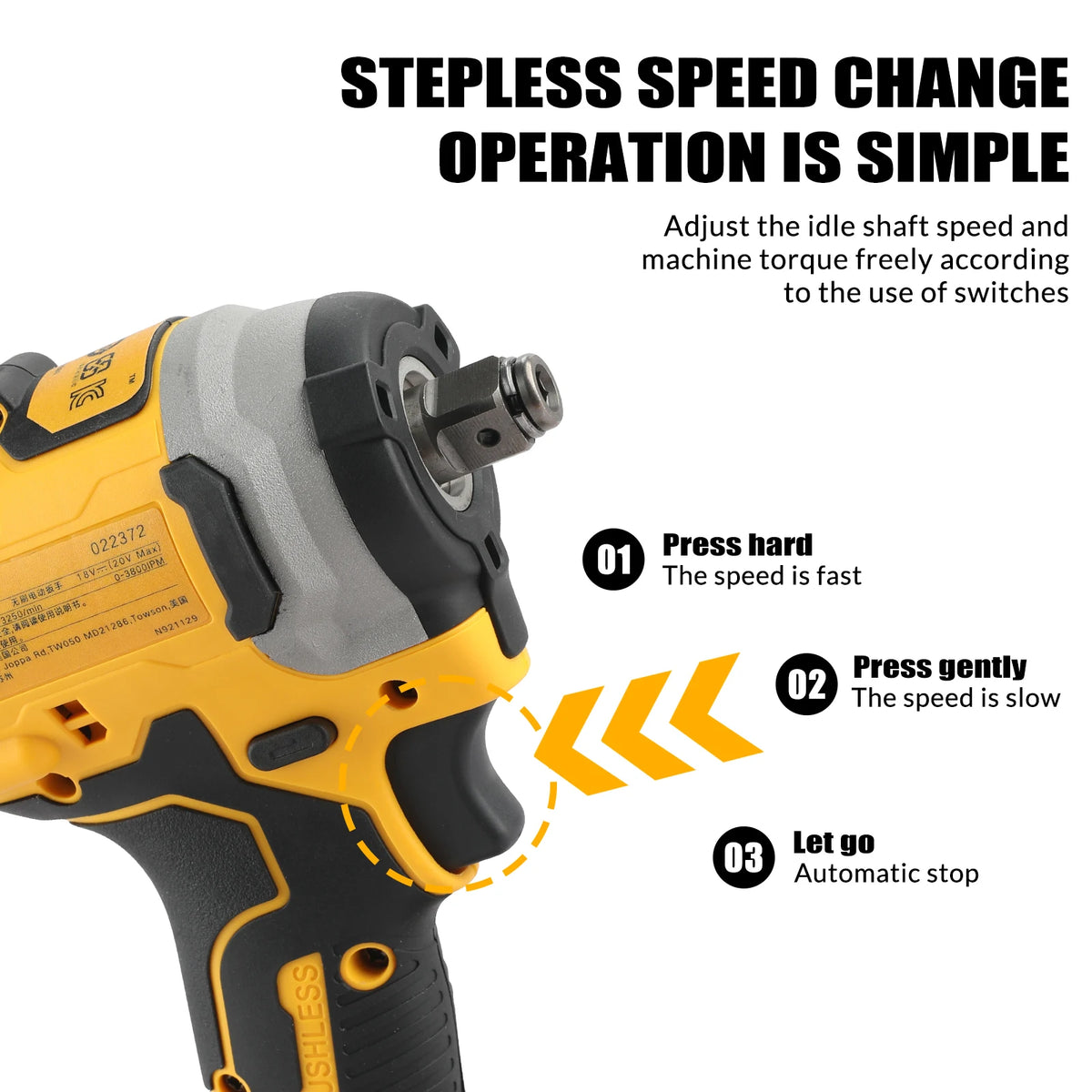 DeWalt DCF850 20V Brushless Impact Driver, 1/4-Inch Hex, 3-Speed