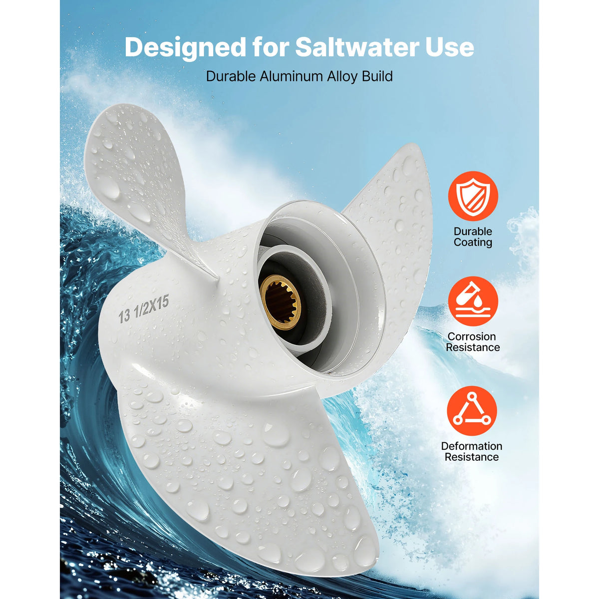 SucceBuy Aluminum Outboard Propeller For Yamaha Boats