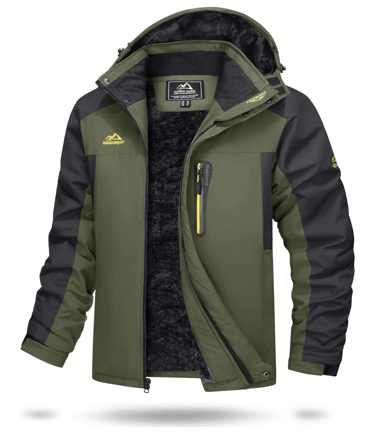 Cavva Men Waterproof Fleece Lined Winter Parka With Removable Hood