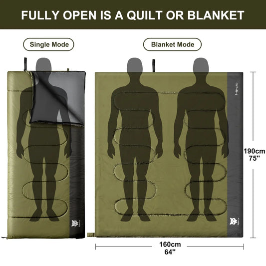 Night Cat Lightweight Cotton Camping Sleeping Bag For Adults