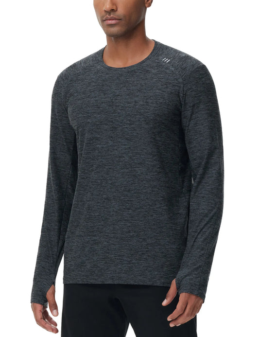 The Gym People Mens Moisture Wicking Long Sleeve Workout Shirt
