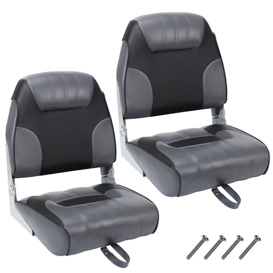 Weather Resistant Folding Boat Seats With Low Back And Padding