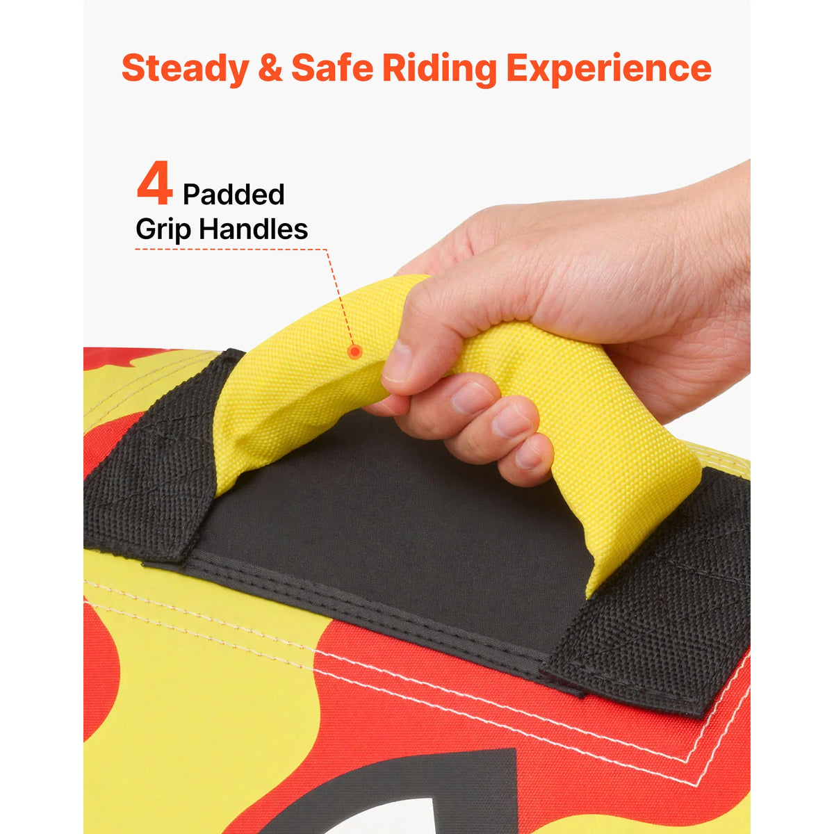 SucceBuy Two Rider Inflatable Towable Tube For Boating Adventures