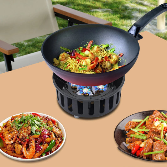 Portable Butane Camping Stove With Electronic Ignition And Fuel Adapters