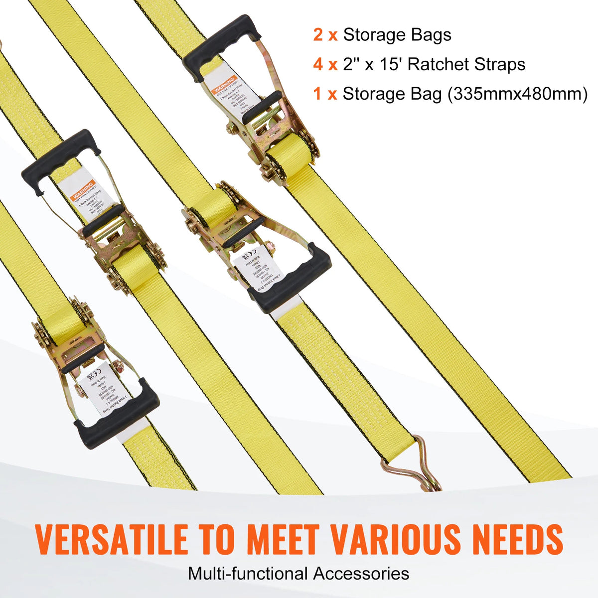 SucceBuy Ratchet Tie Down Straps For Secure Cargo Transport
