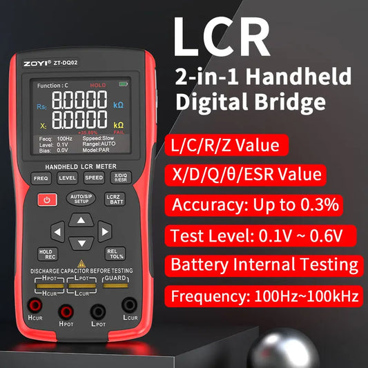 Zoyi DQ02 Electronic Precision LCR Capacitor Resistor Tester