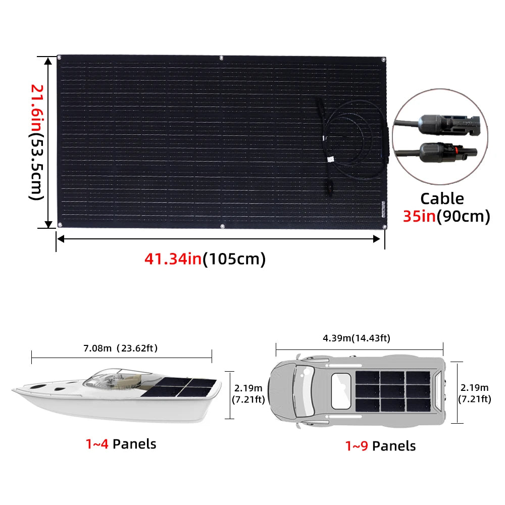 Jingyangpv Flexible Monocrystalline Solar Panel Kit