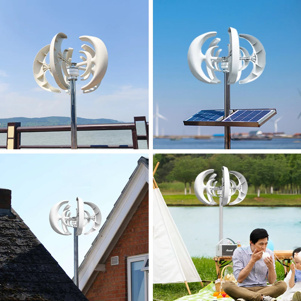 Vertical Axis Wind Turbine Generator For Home And Camping Use