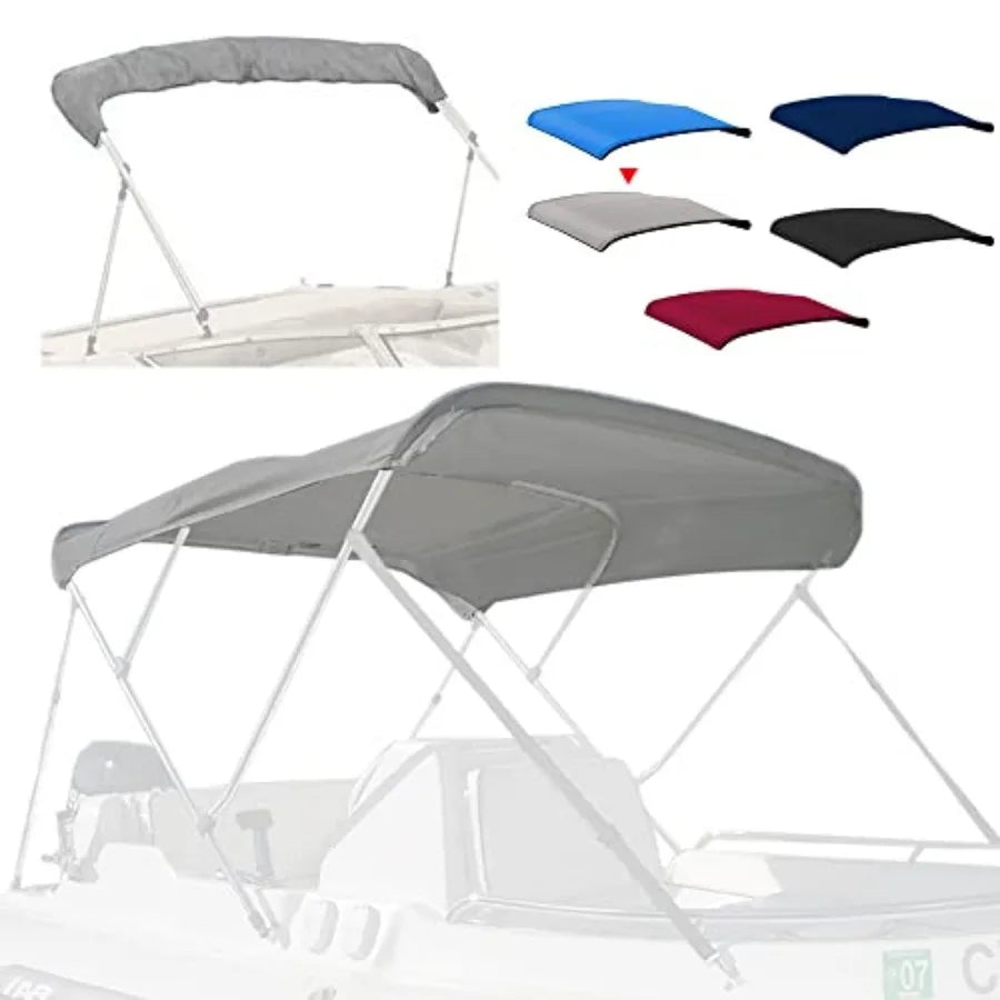 Marine Grade Polyester Bimini Top Replacement Cover With Zipper Sleeves