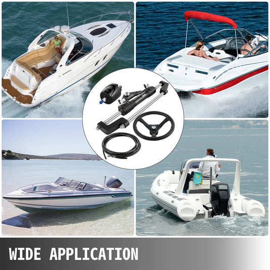 VEVOR 300HP Hydraulic Outboard Steering Kit With Pump And Hose