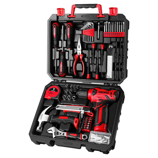 DEKO 8V Cordless Drill Set Home Tool Kit With Accessories